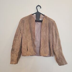 Vintage 80s Gray Suede Jacket